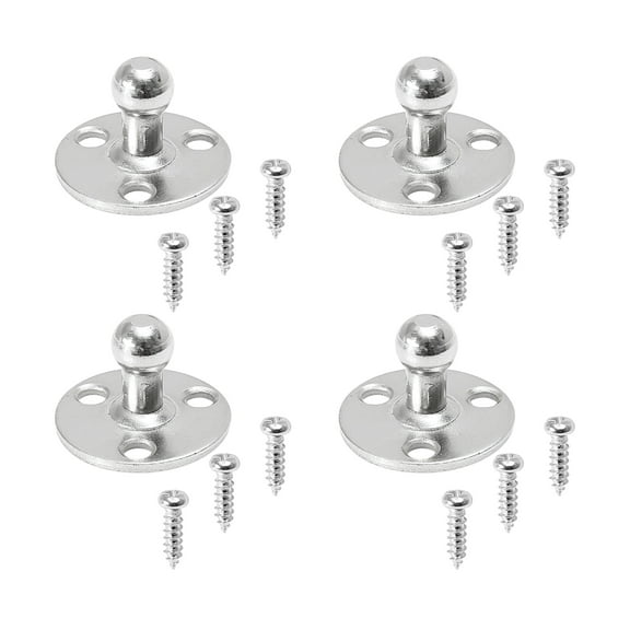 4 Set 10mm Car Vehicle Ball Studs Mounting Brackets Round for Gas Struts Shocks with Screw