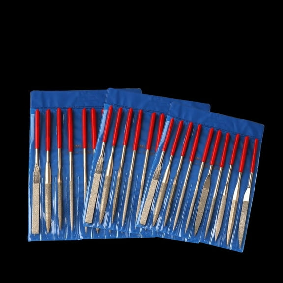 4 Set 10pcs 10 Styles Silicon Carbide Diamond Files Set Platinum 16x0.4cm 10pcs/set