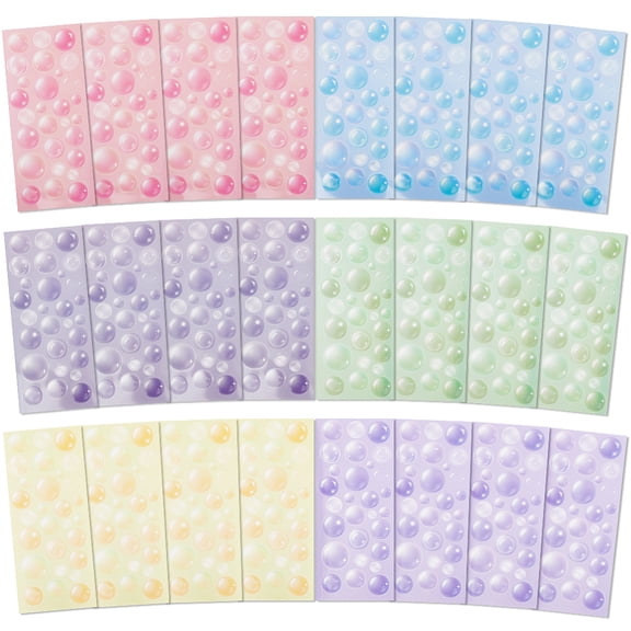 4 Set 24pcs 6 Styles Deco Stickers Colorful Stickers Glitter Deco Stickers 2.8x6.6 Inch 3D Stickers Sticker for Scrapbooking Arts Crafts otocard Album Decor