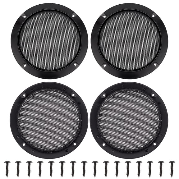 4 Set 4.9 Inch Speaker Grill Covers Car Speaker Subwoofer Guard Protector Ceiling Speaker Grille Covers Round Commercial Ceiling Speaker Grill DIY