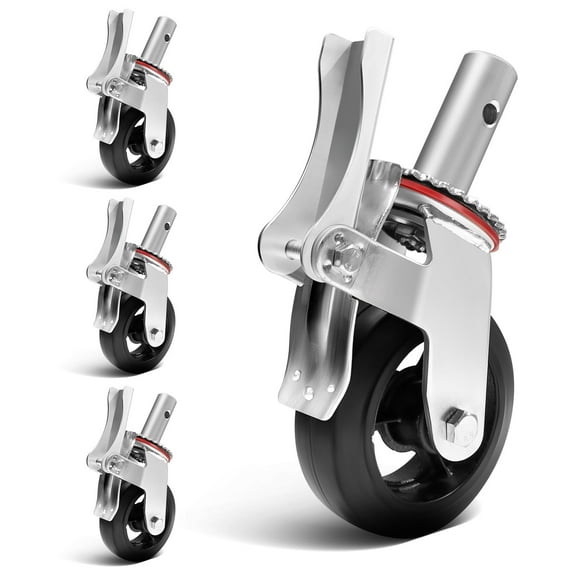 6 - Inch Heavy - Duty Swivel Caster Wheels (4 - Pack), 1100 LBS Load, Good for Cart, Wagon & Shelves