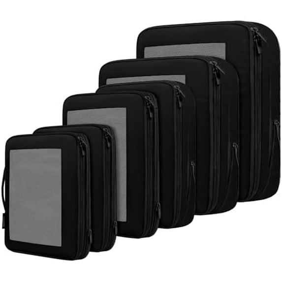 4 Set/6 Set/8 Set Compression Packing Cubes Travel Accessories ...