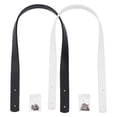 thumbnail image 1 of 4 Set 60cm/23.6" PU Leather Bag Handles 2 Colors Leather Purse Handles Replacement Straps with 20 Sets Rivets Studs Nuts Nails Kit, 1 of 7