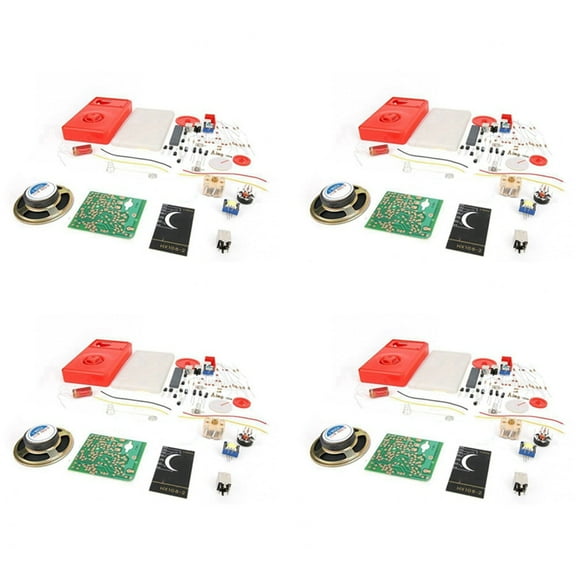 4 Set 7 Tube AM Radio Electronic DIY Kit Electronic Learning Kit HX108-2 DIY Kit Without Battery,4 set x Radio Electronic DIY Kit,Multicolor