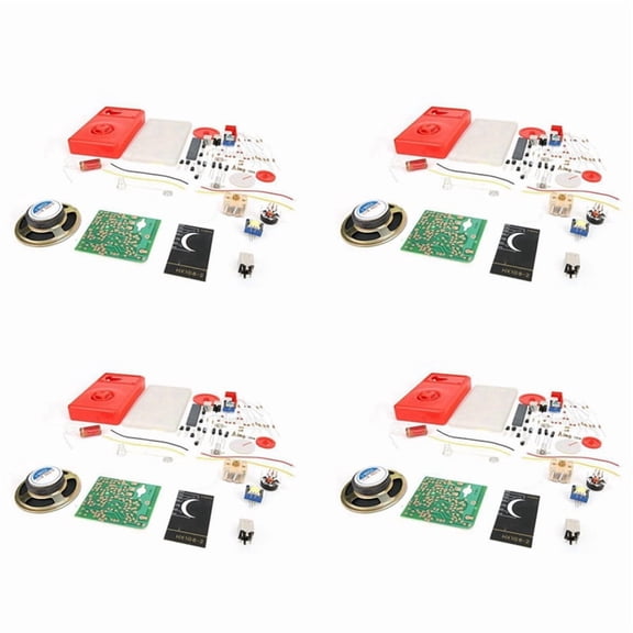 4 Set 7 Tube AM Radio Electronic DIY Kit Electronic Learning Kit HX108-2 DIY Kit Without Battery,4 set x Radio Electronic DIY Kit,Multicolor
