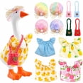 thumbnail image 1 of 4 Set 7inch Desk Goose Outfits, Mini Desktop Goose Clothes Desk Geese Accessories Set for Magnetic Geese Statue For Magnetic Goose Figurine Office Desktop Ornament (B), 1 of 7