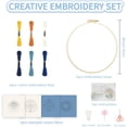 thumbnail image 1 of 4 Set 8'' Eyes and Moon Embroidery Kits for Beginners Full Range of Embroidery Kits to Learn Needlepoint Kits with Embroidery Hoops and Cloth Color Threads and Instruction, 1 of 7