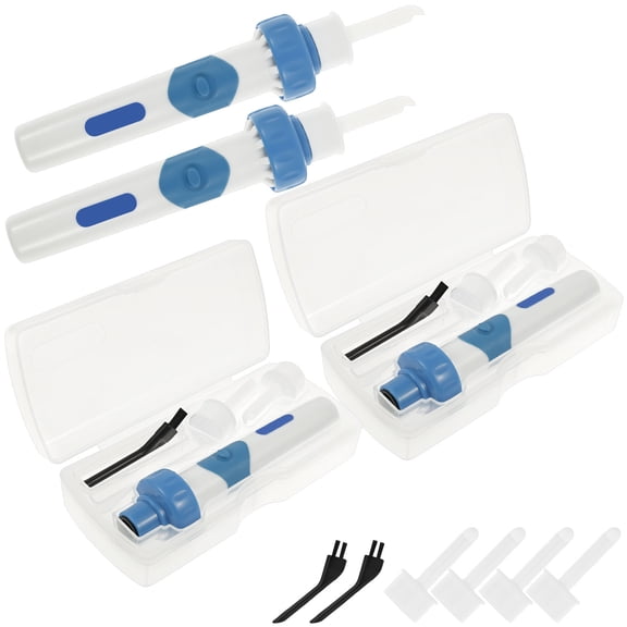 4 Set ABS Electric Earwax Removal Tool Intelligent Negative Pressure Adsorption Electric Earwax Suction Kit Comfortable for Adult