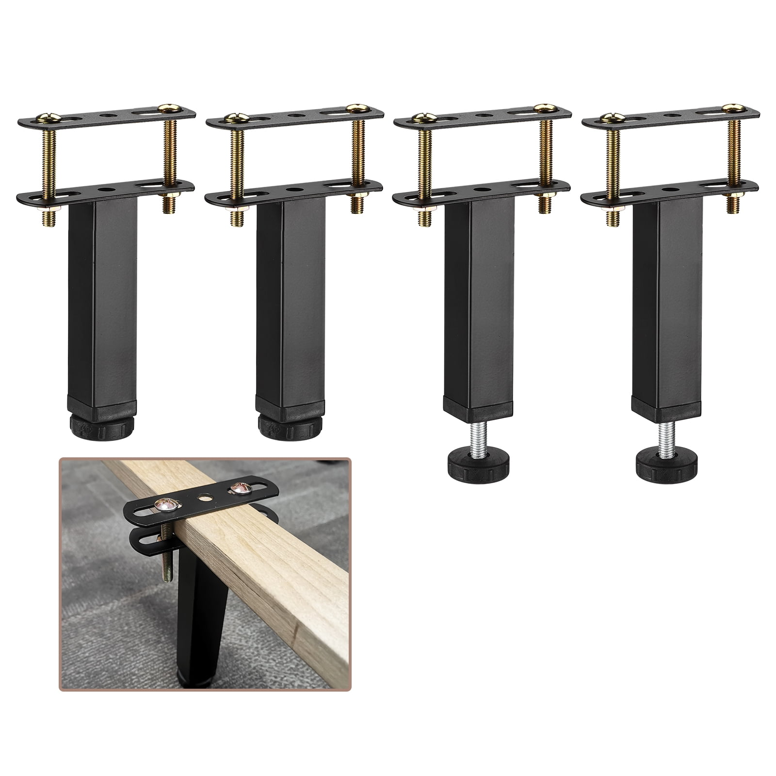 4 Set Adjustable Height Bed Frame Center Support Leg 5.9 to 8.9 inch