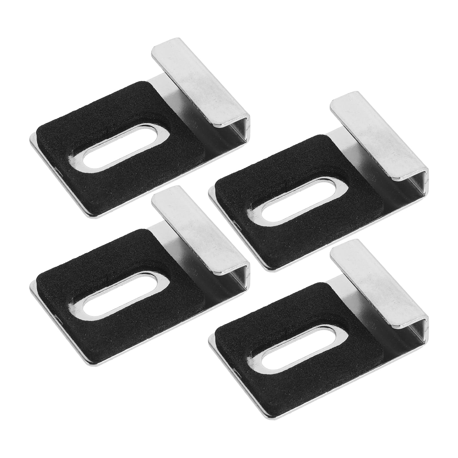 4 Set Bathroom Mirror Clip Square Shelf Mirror Mounting Clips Metal ...