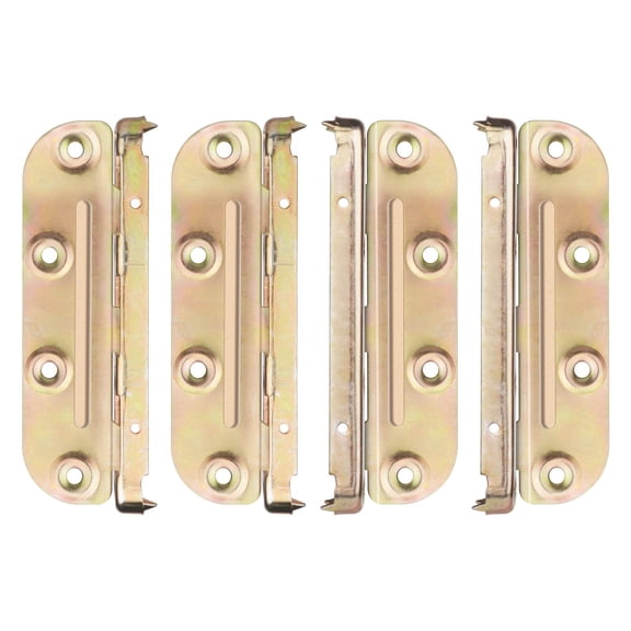 4 Set Bed Rail Brackets-Bed Frame Hardware for Wood Bed Frame Headboards Footboards - (Screws Included)