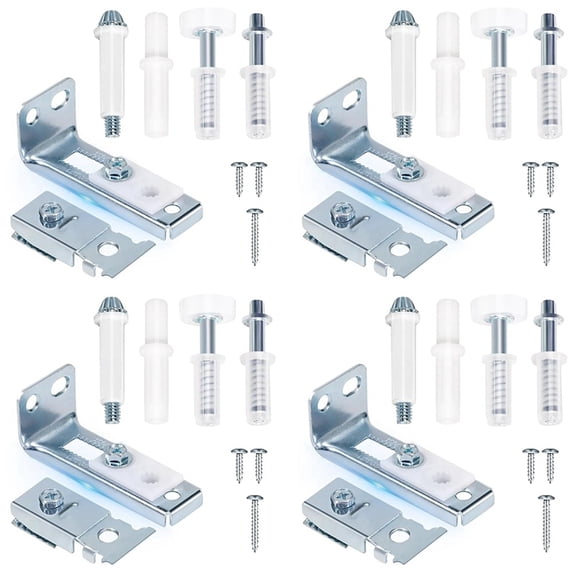 4 Set Bifold Door Hardware Repair Kit for 7/8 Inch to 1 Inch Sliding Door Track Bifold Closet Door Hardware Kit