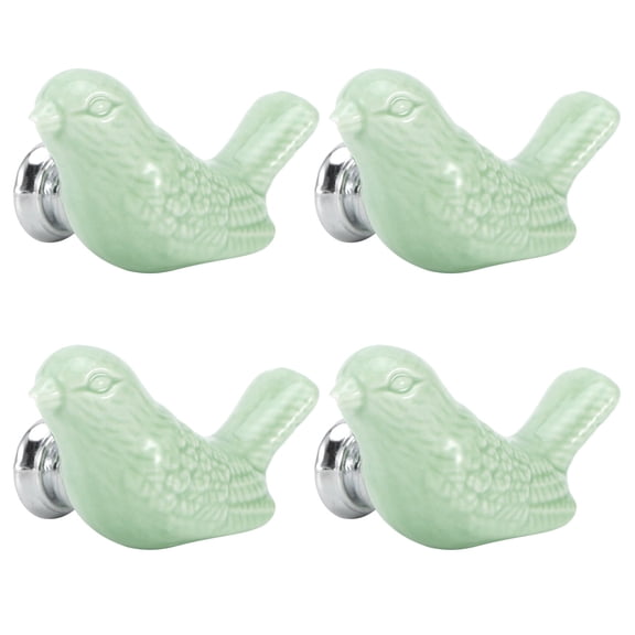 4 Set Bird Shape Ceramic Cabinet Knobs DIY Door Drawer Cupboard Pull Handle Furniture Accessories