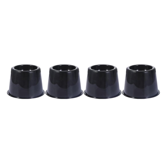 4/Set Cabinet Table Furniture Legs Increased Pad Luminous Heavy Duty Appliance Bed Riser Floors Strong Support - Black
