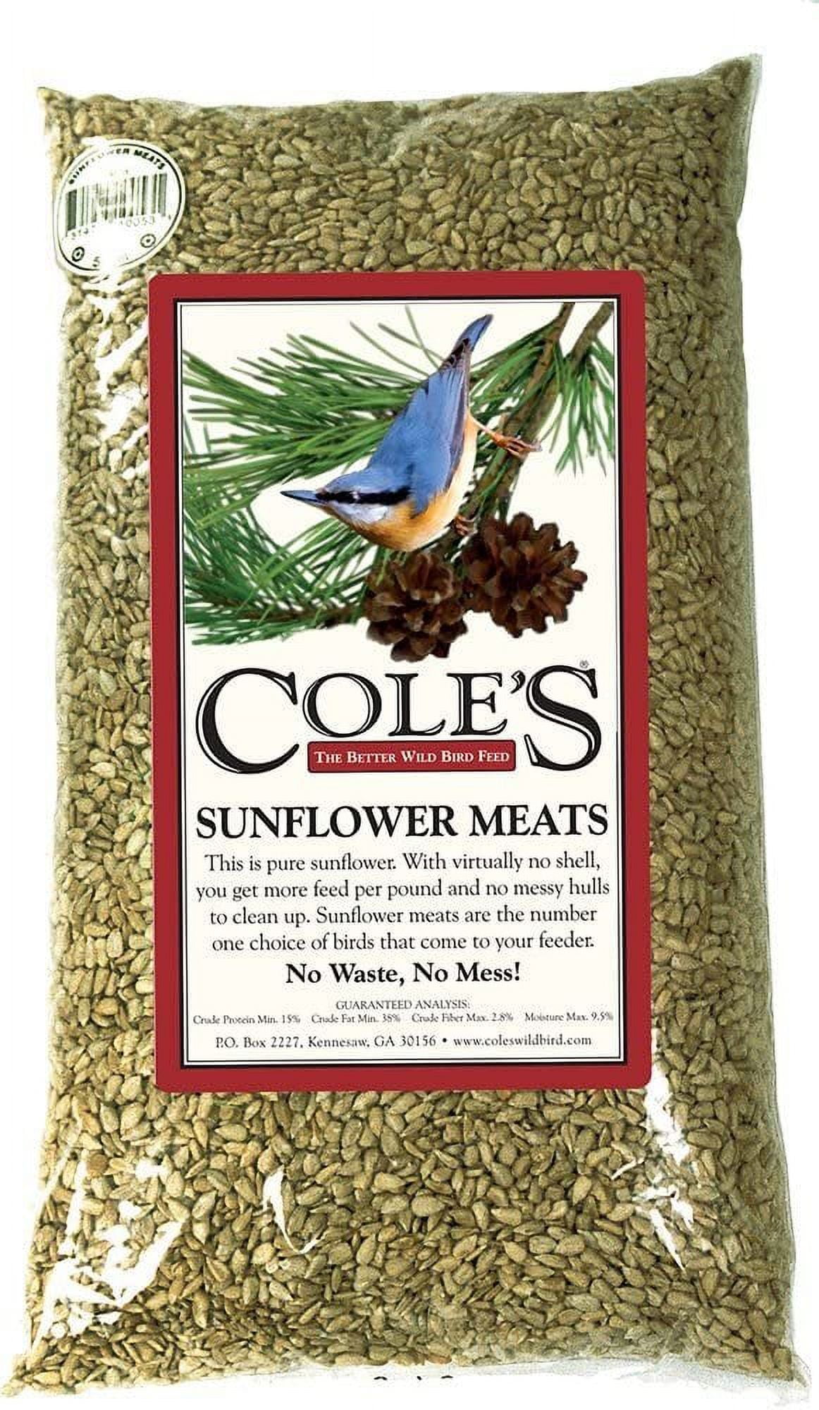 4 Set Cole's SM20 Sunflower Meats Bird Seed, 20Pound
