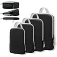 thumbnail image 1 of 4 Set Compression Bags Organiser Suitcases Packing Cubes Travel Storage Luggage, 1 of 11