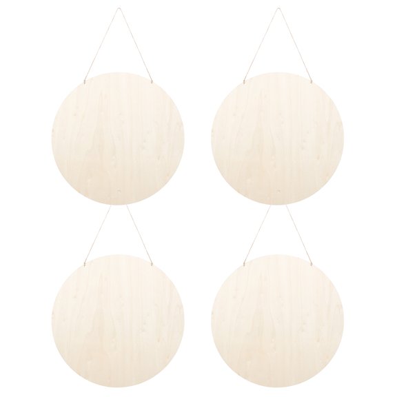 ifundom Beige Wooden Craft Pieces, 4 Sets of Unfinished Wood Shapes for Art Projects, Crafts, and Home Decor Accents