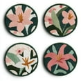 thumbnail image 1 of 4 Set DIY Punch Needle Coaster Kits Lily Flowers Easy for Beginners with Adhesive Felt Hoop Punch Needle Embroidery Starter Set with Pattern for Drink Cups Mat Home Decor-29, 1 of 6