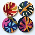 thumbnail image 1 of 4 Set DIY Punch Needle Coaster Kits Monstera Leaf Easy for Beginners with Adhesive Felt Hoop Punch Needle Embroidery Starter Set with Pattern for Drink Cups Mat Home Decor-2, 1 of 6