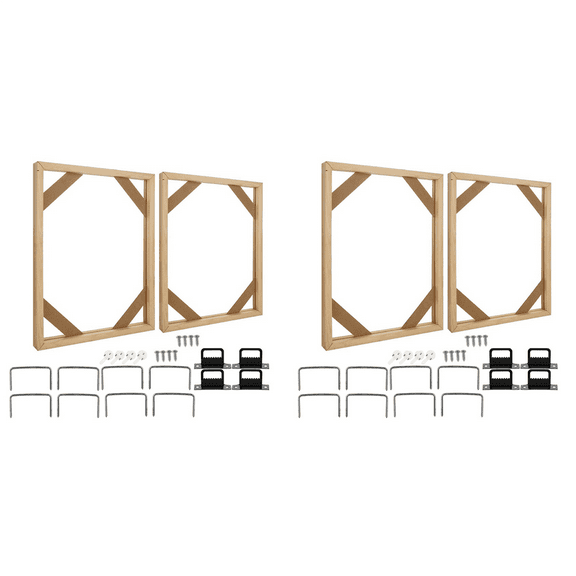 4 Set DIY Solid Wood Canvas Frame Kit, 16X20 Inch Canvas Frame Stretcher Bars Wood for Oil Paintings, Prints and Posters