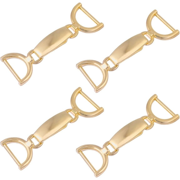 4 Set Decorative Metal Clasp Buckle Alloy Closure Clasps Fasteners Sew On Toggles for Jacket Wrap Shawl Accessories DIY Clothes Accessories Gold 2.87×0.98 inch
