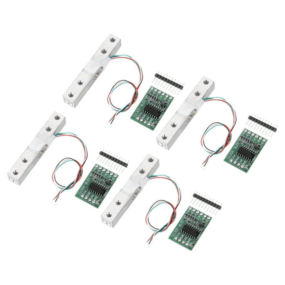 4 Set Digital Load Cell Weight Sensor 20KG + HX711 Module Weighing Sensor 24 Bit Precision A/D Dual-Channel
