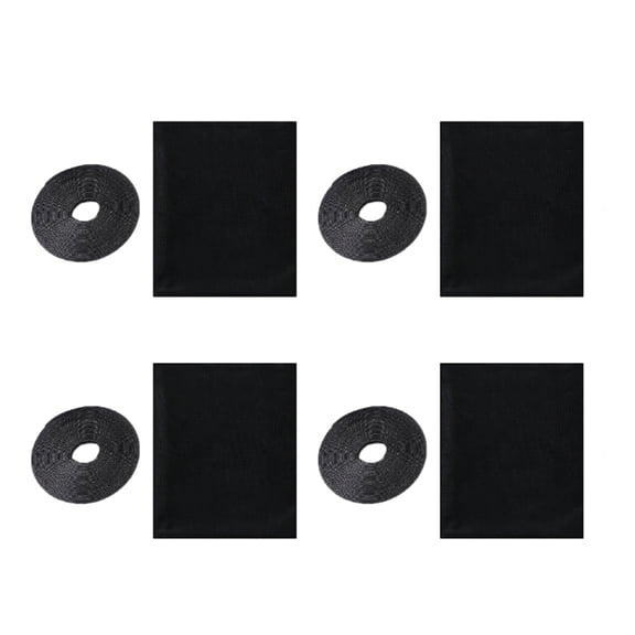 4 Set Diys Window Screen Curtain,Meshes Nettings Window Screen with Adhesive Hook Tape Suitable for Multiple