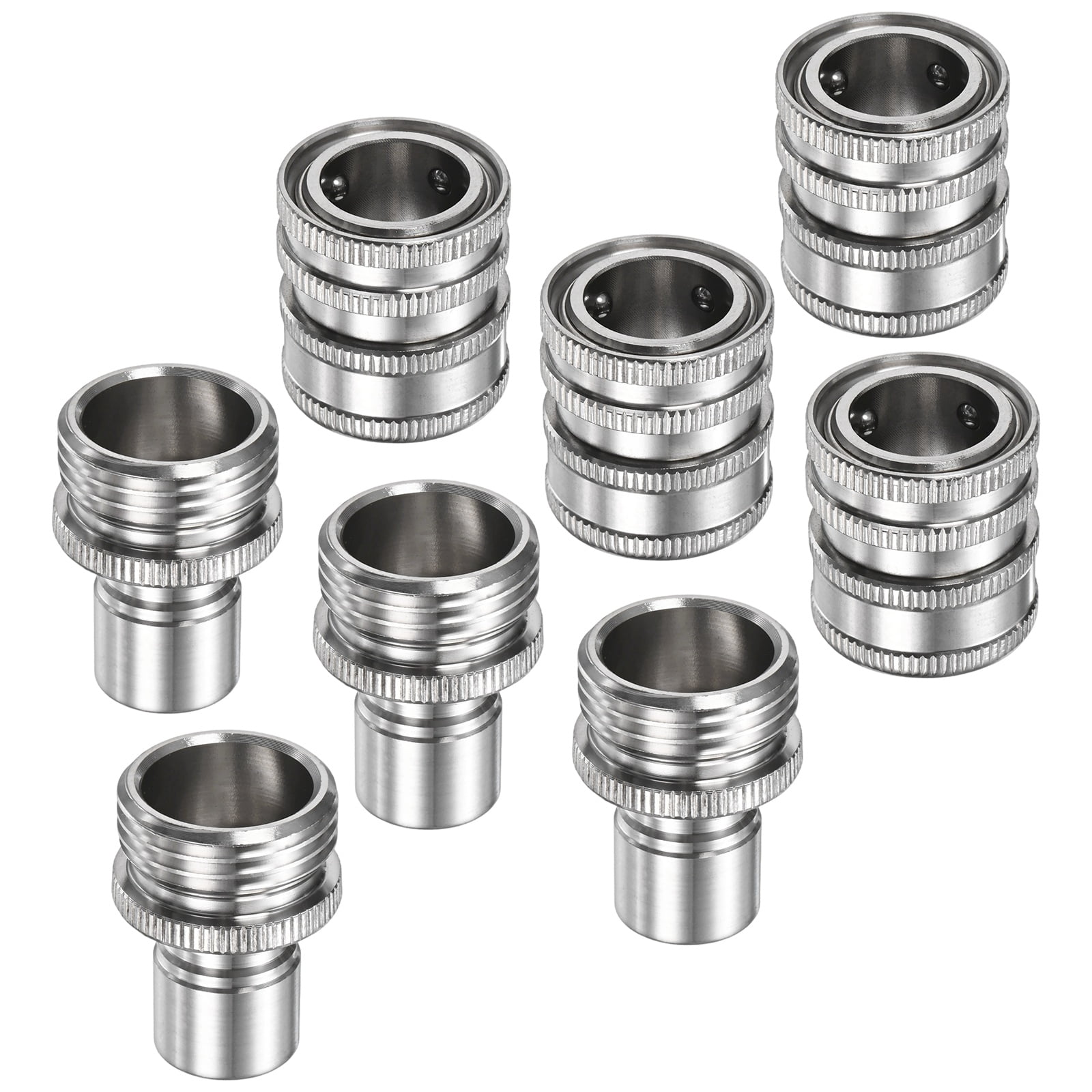 4 Set Garden Hose Quick-Connect, 3/4 Inch GHT Stainless Steel Water Hose Fitting