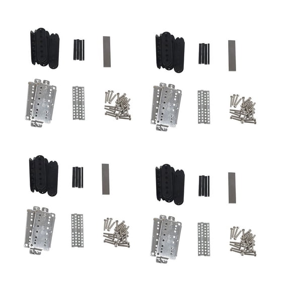 4 Set Guitar Humbucker Pickup Kits Producing Accessories/Cupronickel Baseplate/Spacer/Bobbin/ Pole /Alnico V Magnet,picture color