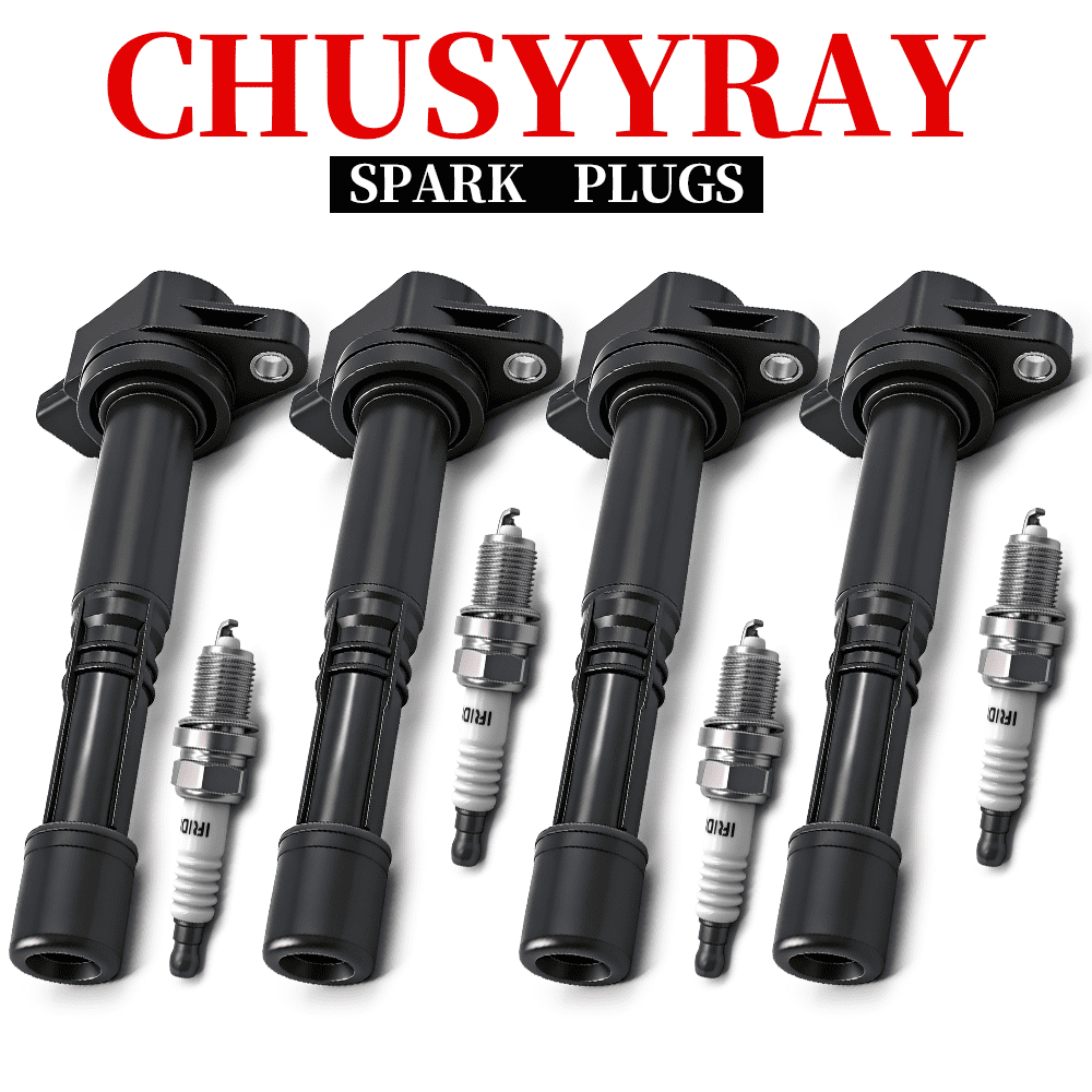 4 Set Ignition Coils & Spark Plugs FIT 03-07 Honda Accord Element 2.4L UF311