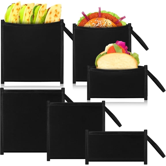 4 Set Insulated Sandwich Bags Lunch Bags Small Thermal Snacks Pouch Washable for Picnic, Travel, Office, Classroom, School (3 Sizes,Stylish Design)