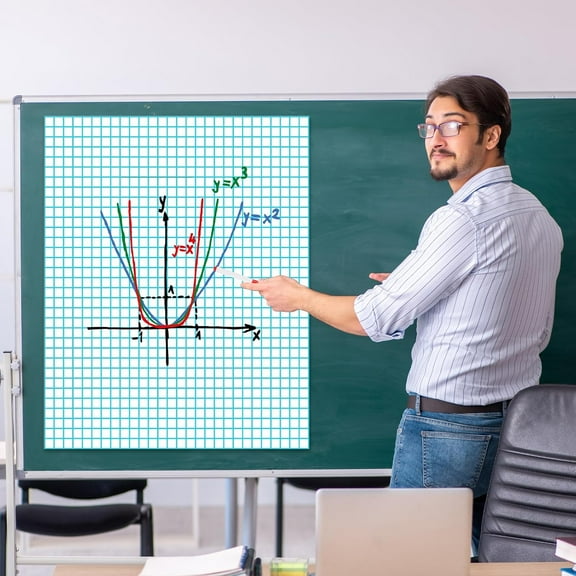 4 Set Jumbo Sized Magnetic Graph Paper for Whiteboard