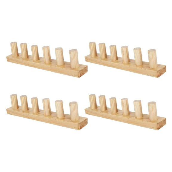 4 Set Knitting Loom Hand Knitting Kit Blanket Loom Crafted from Wood for Beginner Friendly Blanket Making Projects