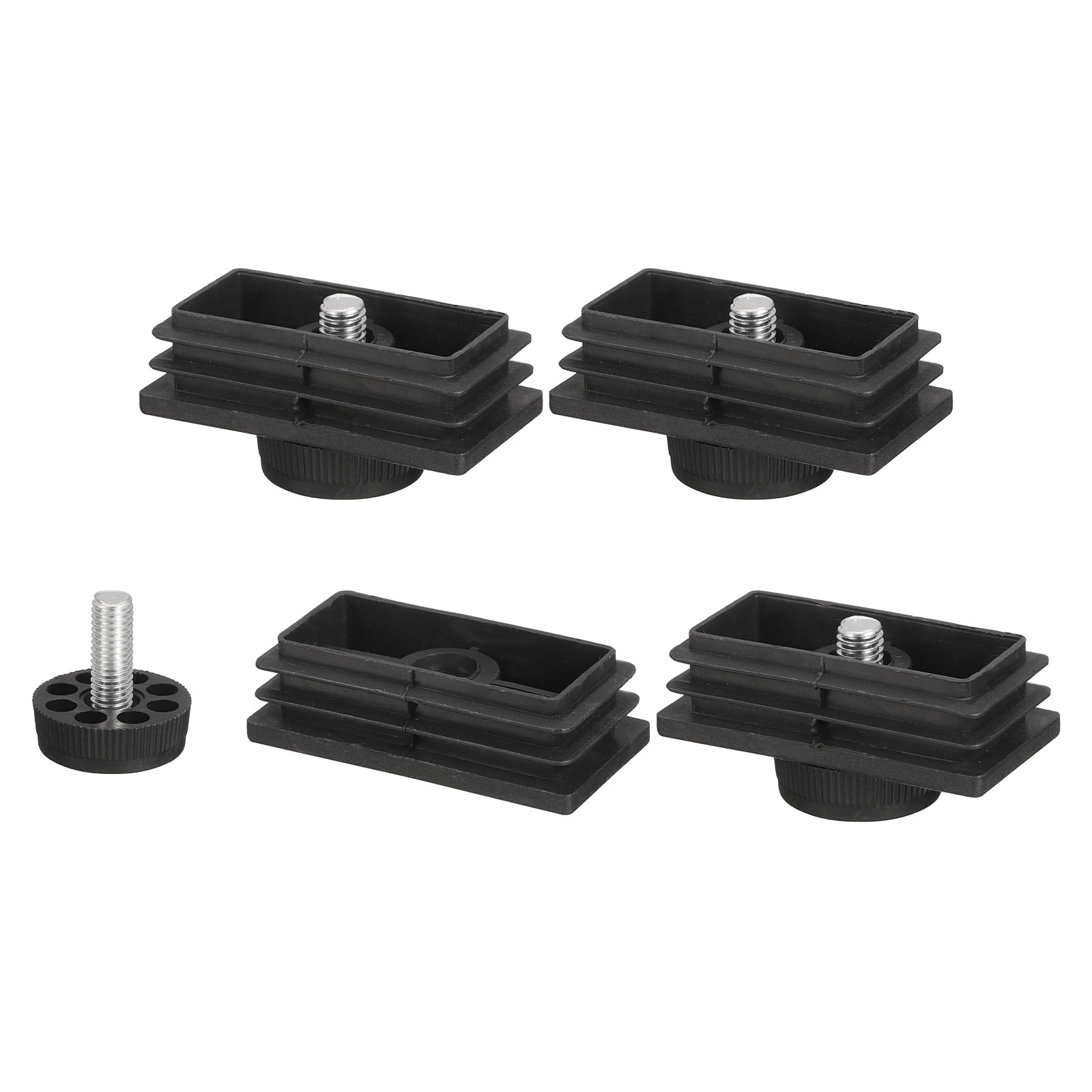 Uxcell Leveling Feet Kit - 10 Sets, Adjustable M8 Thread, Fits 25x25mm Square Tube Furniture Legs