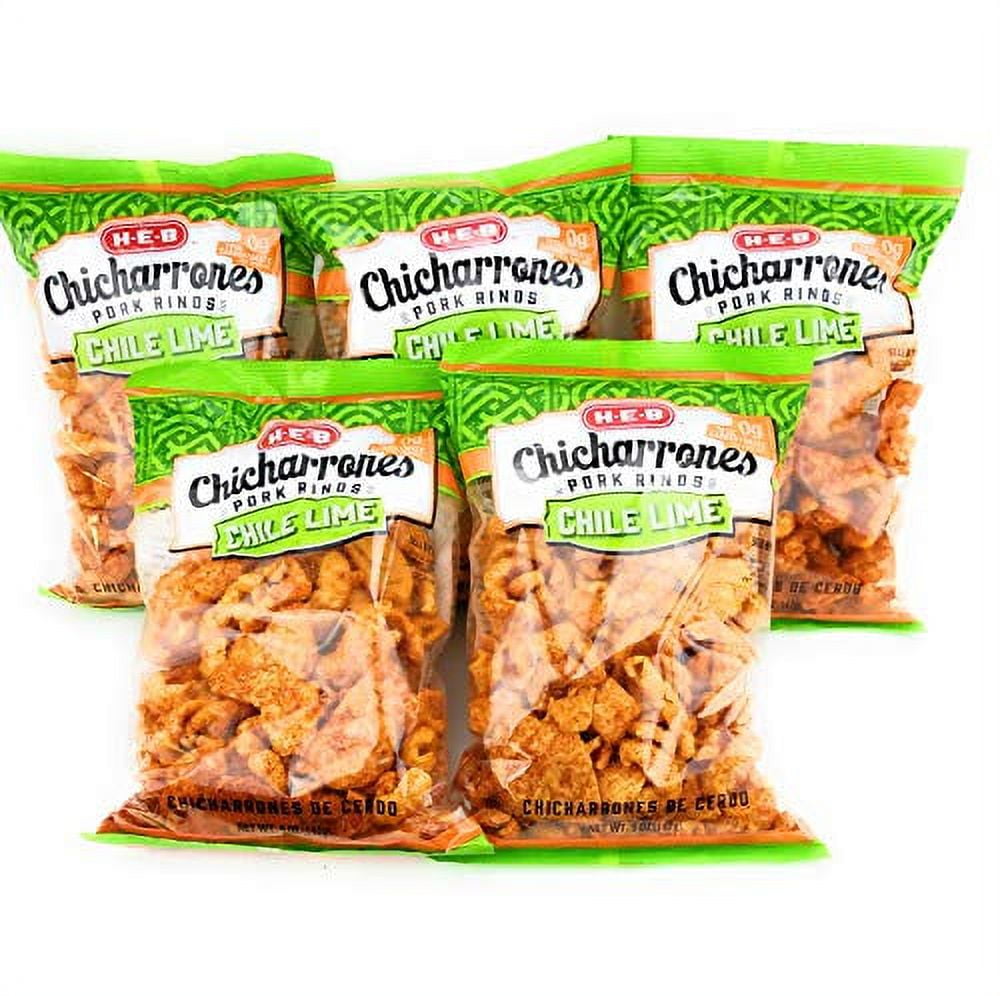4 Set Of 5 Chicharrones Pork Rinds CHILE LIME Flavor Keto Snacks, Low