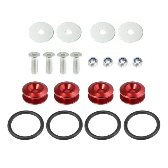 4 Set Oval Bumper Quick Release Quick Release Front Rear Bumper Fasteners Quick Red