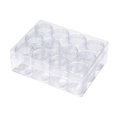 thumbnail image 1 of 4 Set Plastic Bead Storage Containers Rectangle Clear 16x12.2x5.5cm Capacity: 20ml(0.67 fl. oz) 12pcs/Set, 1 of 7