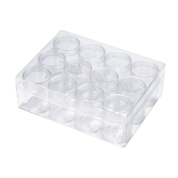 4 Set Plastic Bead Storage Containers Rectangle Clear 16x12.2x5.5cm Capacity: 20ml(0.67 fl. oz) 12pcs/Set