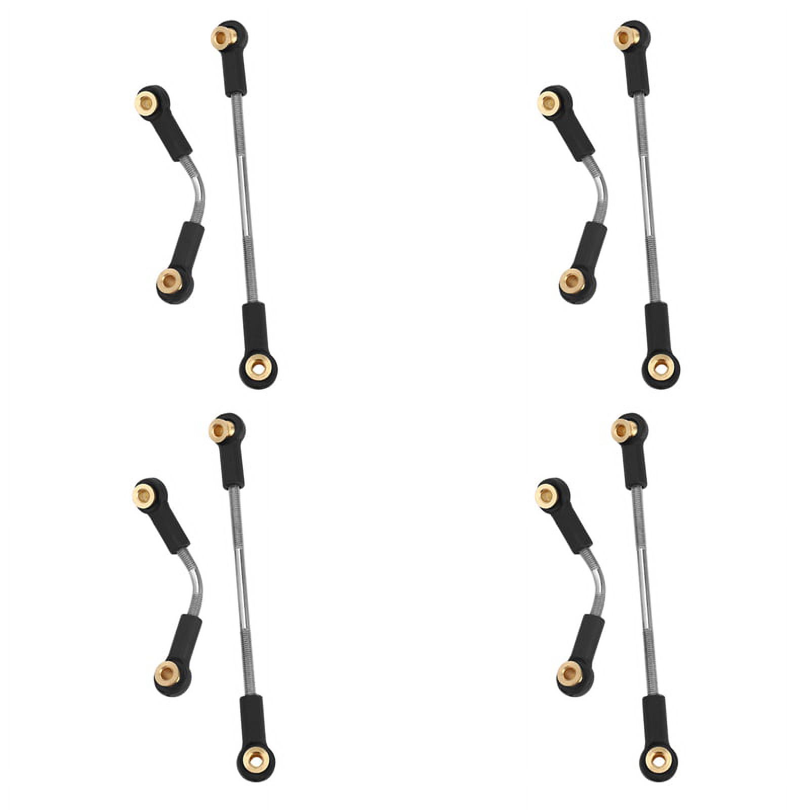 4 Set RC Car Steering Pull Rod Upgrade Part Metal RC Steering Rod