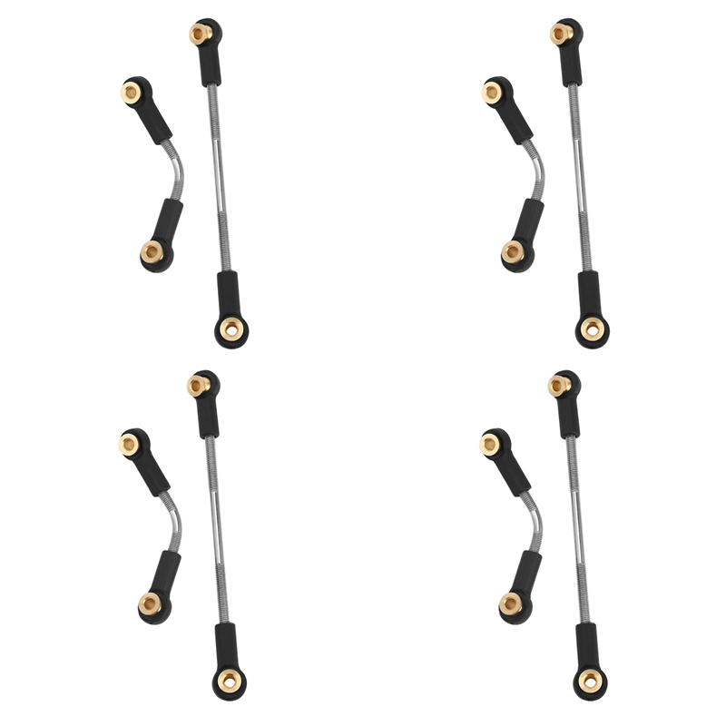 4 Set RC Car Steering Pull Rod Upgrade Part Metal RC Steering Rod