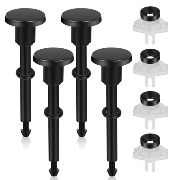 4 Set Tub Spout Diverter Repair Kit for Tub Spout Replacement,Diverter Repair Kit-Tub Faucet Repair Replacement Parts,4 sets of bathtub nozzle shunts,Black