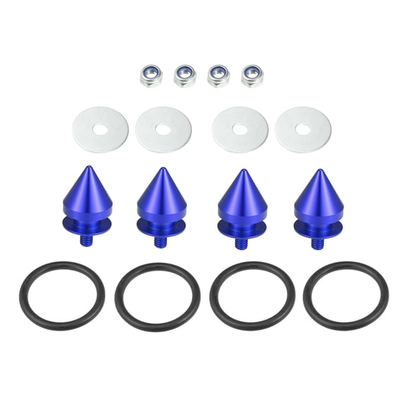 4 Set Umbrella Type Bumper Quick Release Quick Release Front Rear Bumper Fasteners Quick Blue