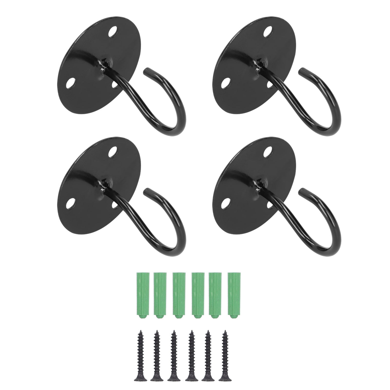 4 Set Wrought Iron Wall Mounted Hooks Plant Bracket Hangers for Hanging ...