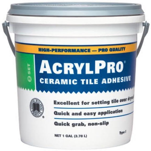 4 Set of 1-Gallon, 4000 Acrylic Ceramic Tile Mastic