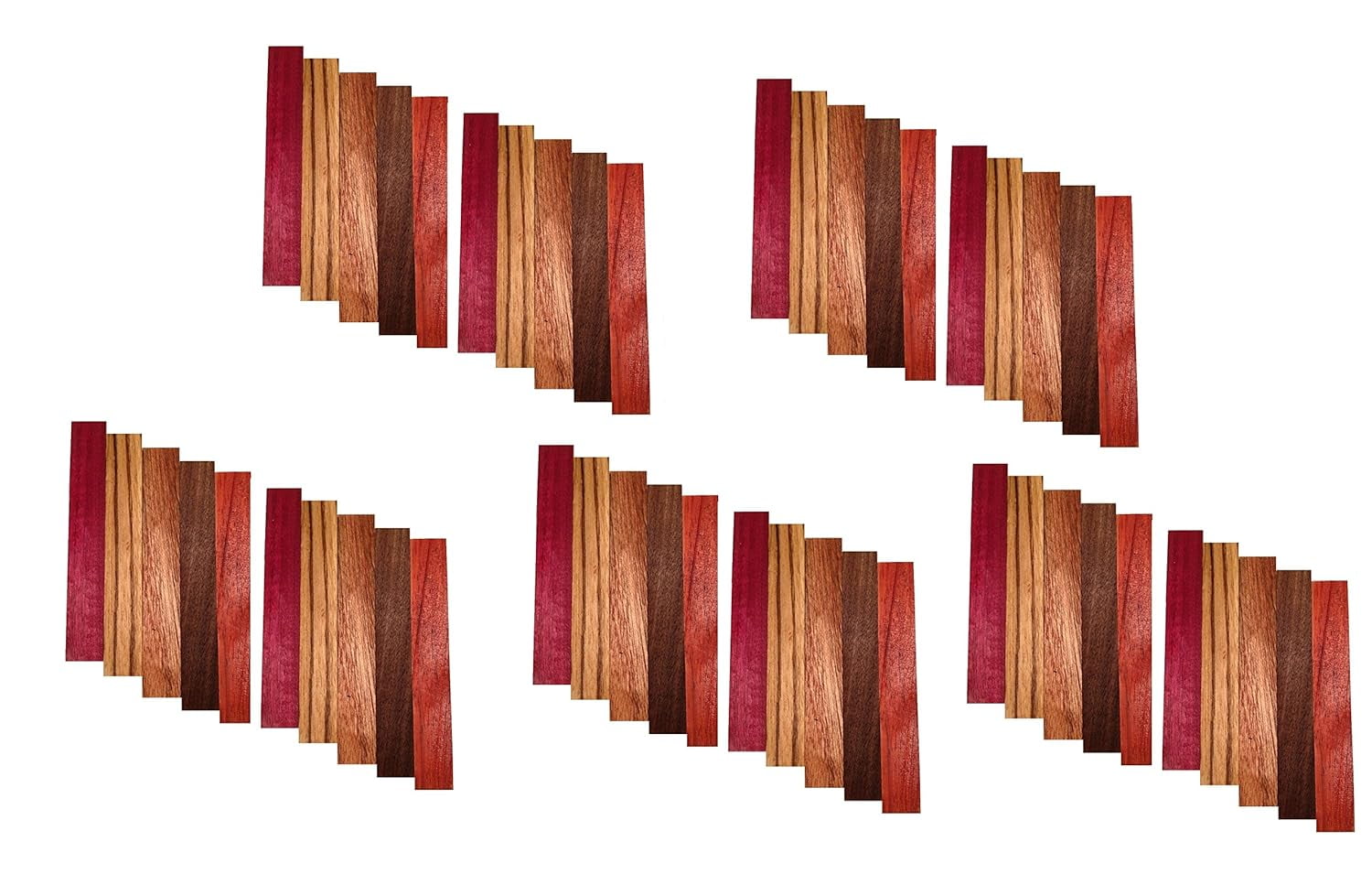 4 Set of 50 Pack Pen Blank Variety Pack Purple Heart, Zebrawood