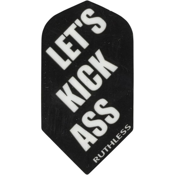 4 Sets (12 Flights) Slim LETS' KICK *SS Dart Flights - 100 Micron