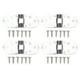 4 Sets 180 Degree Flap Hinge 0.09in Thickness Metal Folding Flip Top