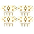 4 Sets 180 Degree Flap Hinge 0.09in Thickness Metal Folding Flip Top