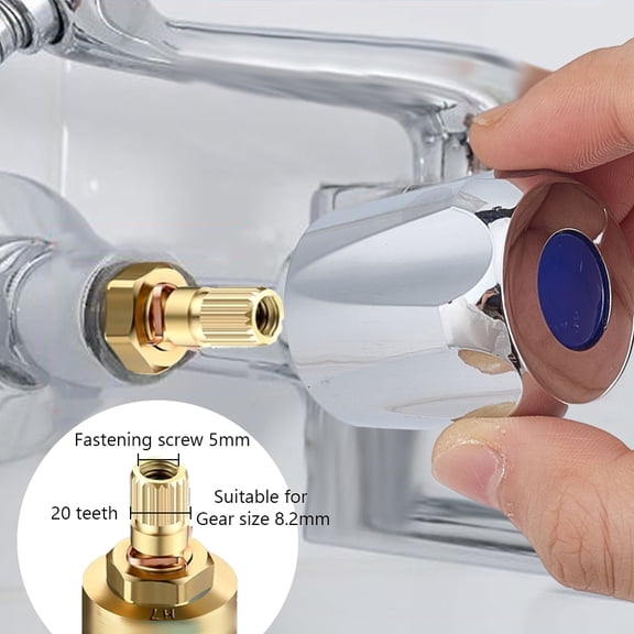4 Sets 2 Colors Alloy Faucet Handles Hot and Cold Faucet Knobs Replacement Sink Handles for Home Bathroom Kitchen for making