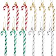 thumbnail image 1 of 4 Sets 4 Colors Plastic Candy Cane Pendant Decorations for Christmas Tree Hanging Ornaments Mixed Color 190x31x10.5mm 1 set/color Diy, 1 of 5
